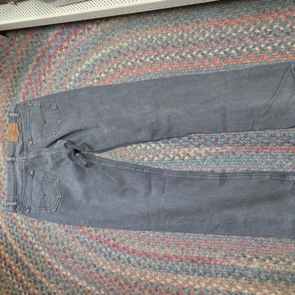 Men's Vintage 80s 501 Levi's Jeans 34x34 Gray Denim - Picture 8 of 9